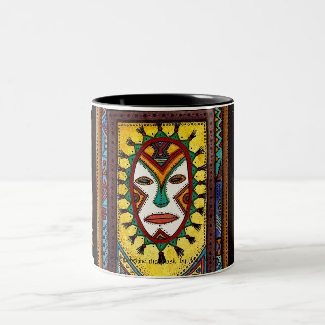 Tasse 2 Couleurs Rythmes derrière le masque (Centre)