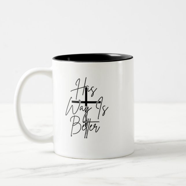 Tasse 2 Couleurs sa façon est meilleure chrétien  (Gauche)