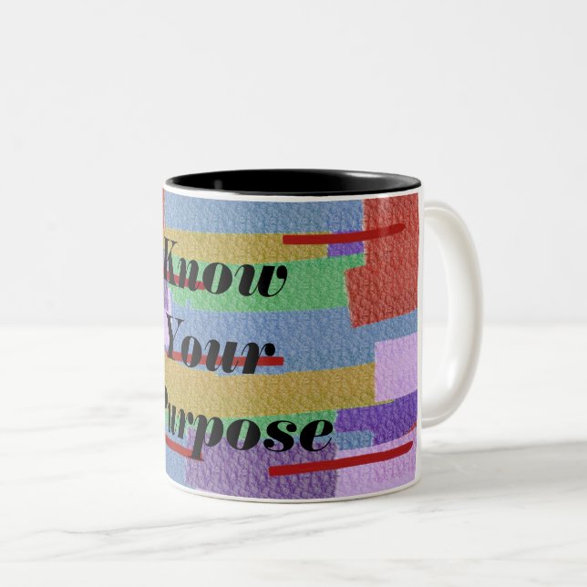 Tasse 2 Couleurs Sachez votre but (Devant droit)