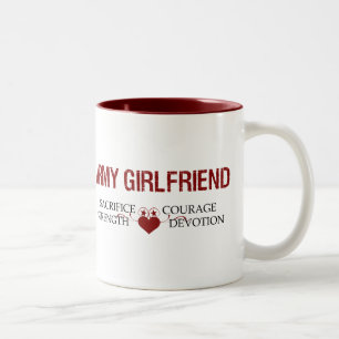 Tasse 2 Couleurs Sacrifice d'amie d'armée, force, courage