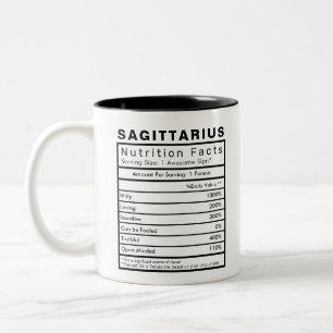 Tasse 2 Couleurs Sagittarius Star Sign Statistiques de la valeur nu