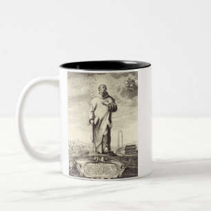 Tasse 2 Couleurs Saint Bruno de Cologne Gravure Ancienne Style Arti