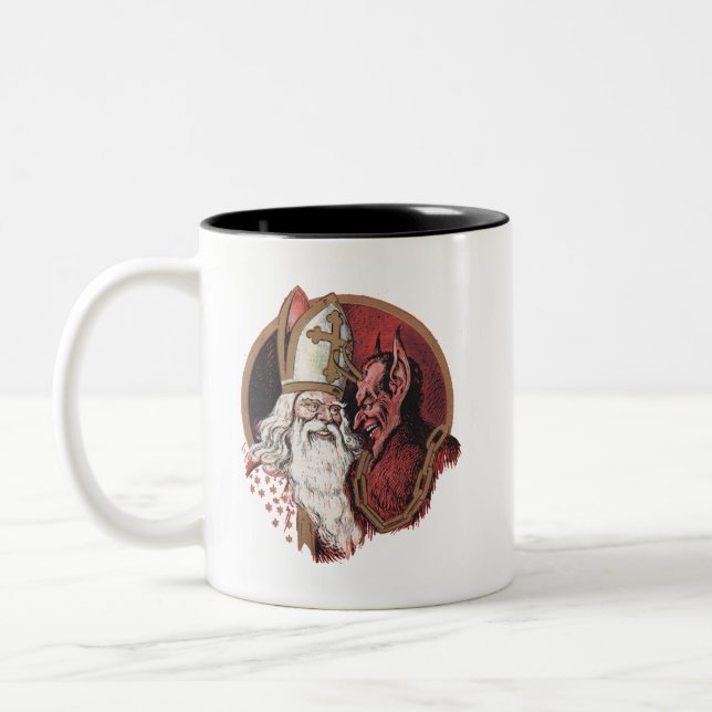 Tasse 2 Couleurs Saint Nicholas et Krampus (Gauche)