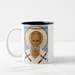 Tasse 2 Couleurs Saint Nicolas de Myre Art Orthodoxe Premium