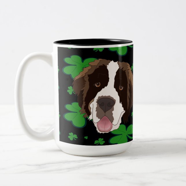 Tasse 2 Couleurs Saint Patrick’s Day Saint Bernard (Gauche)