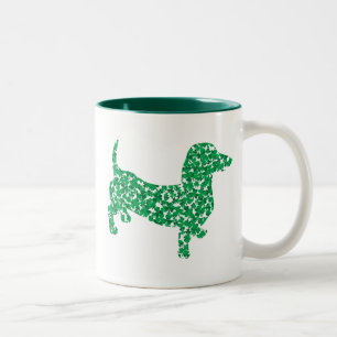 Tasse 2 Couleurs Saint Patrick's Day Dachshund