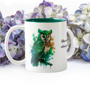 Tasse 2 Couleurs Saint Patrick's Day Lucky Owl - Qui a besoin de Le