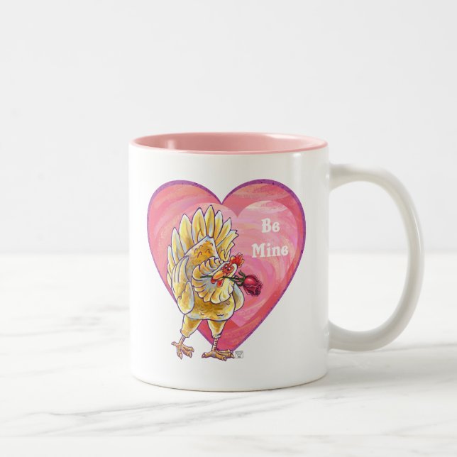 Tasse 2 Couleurs Saint-Valentin au poulet (Droit)