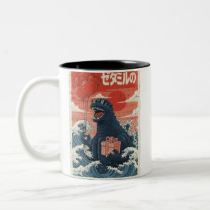 Tasse 2 Couleurs Saint-Valentin Monstre Marin Vague Japonaise Homme