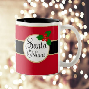 Tasse 2 Couleurs Sainte Nana ! Cadeau de Noël amusant