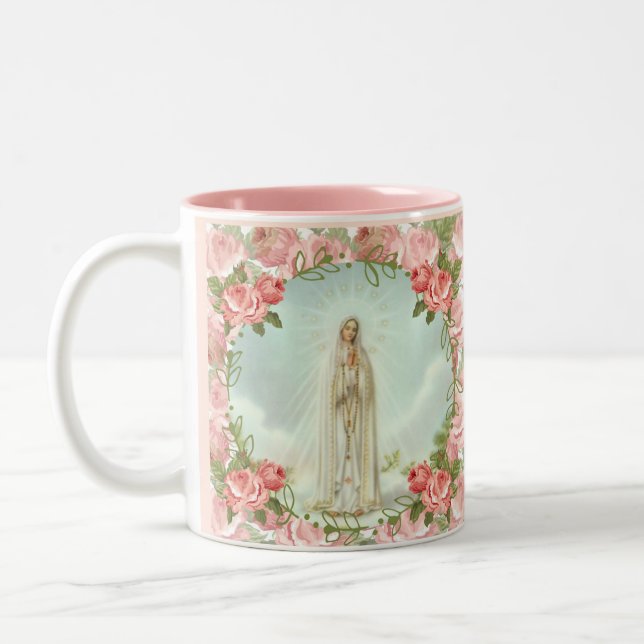 Tasse 2 Couleurs Sainte Vierge Marie Notre Dame de Fatima (Gauche)