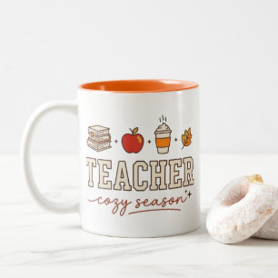 Tasse 2 Couleurs Saison confortable des enseignants, livres mignons