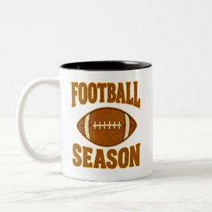 Tasse 2 Couleurs Saison de football imprimé de style patch