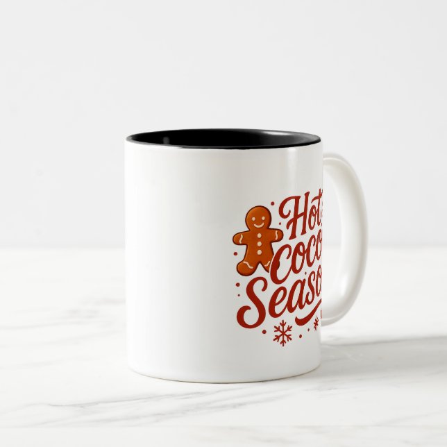 Tasse 2 Couleurs Saison du Chocolat Chaud (Devant droit)