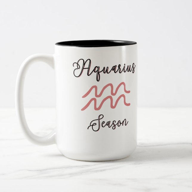 Tasse 2 Couleurs Saison du Verseau - rose (Gauche)