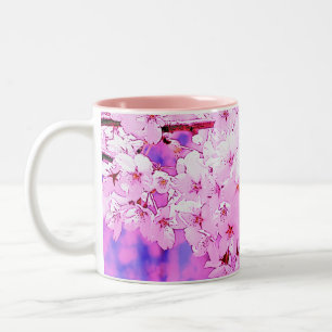 Tasse 2 Couleurs Sakura - fleurs de cerisier rêveuses