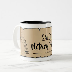 Tasse 2 Couleurs Salem Notaire Public Scinder Feather Quather