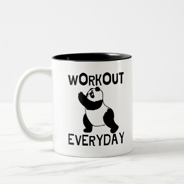 Tasse 2 Couleurs Salle De Fitness Panda (Gauche)