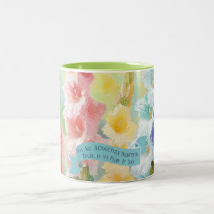 Tasse 2 Couleurs Salomon 4:7, Bouquet de printemps, Versets bibliqu