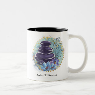 Tasse 2 Couleurs Salon de Thérapie de Massage Spa Coiffeur Pierres
