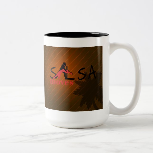 Tasse 2 Couleurs Salsa Moves - Mug, Coupe (Droit)