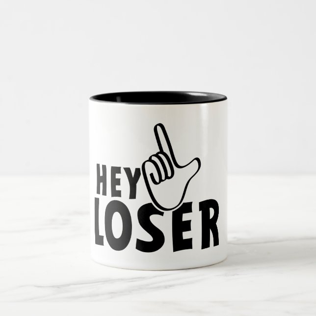 Tasse 2 Couleurs Salut, loser. les losers, les mous, les nobles, le (Centre)