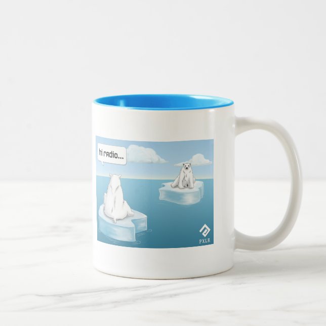 Tasse 2 Couleurs Salut radio… (Droit)