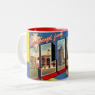 Tasse 2 Couleurs Salutation Rétro Flint Michigan