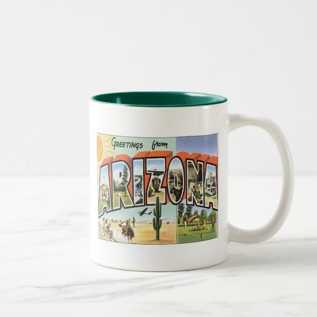Tasse 2 Couleurs Salutations d'Arizona (Droit)