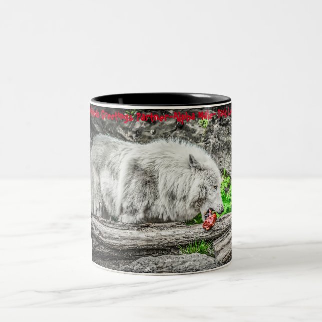 Tasse 2 Couleurs Salutations de Noël 'Mon Partenaire' , 'Alpha Homm (Centre)