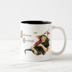 Tasse 2 Couleurs Salutations d'Halloween vintage