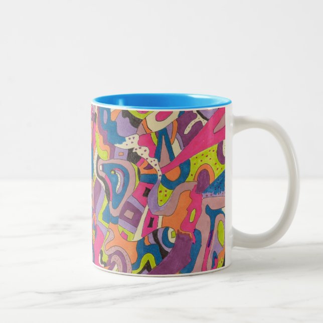 Tasse 2 Couleurs "Samba" Art Abstrait (Droit)
