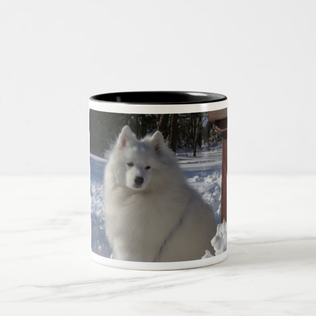 Tasse 2 Couleurs samoyed (Centre)