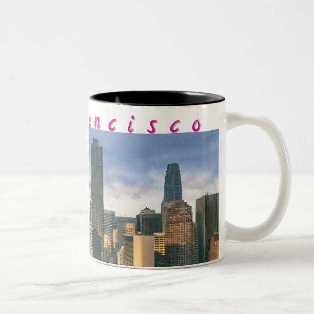 Tasse 2 Couleurs San Francisco Skyline (Droit)