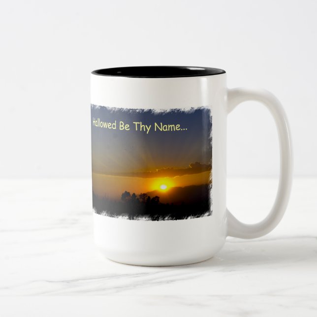 Tasse 2 Couleurs Sanctifié soyez Thy nom (Droit)