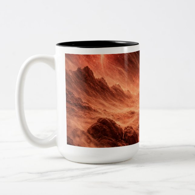Tasse 2 Couleurs Sandstorm on Orange Planet (Gauche)