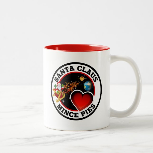 Tasse 2 Couleurs Santa Clause Love Mince Pies (Droit)