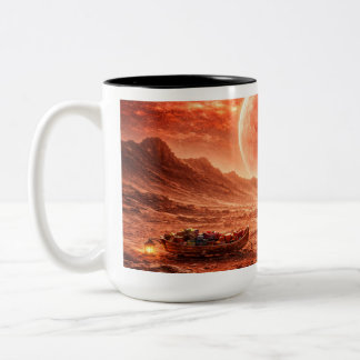 Tasse 2 Couleurs Santa Delivers on Red Planet