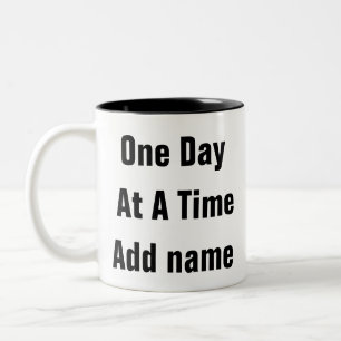 Tasse 2 Couleurs Santé mentale Un jour à la fois auto amour muet