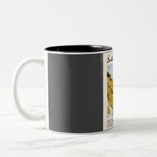 Tasse 2 Couleurs Santorin Vintage Aquarelle Voyage