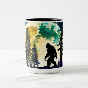 Tasse 2 Couleurs Sasquatch pleine lune