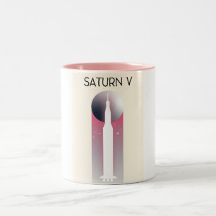 Tasse 2 Couleurs Saturn V Apollo Space Art