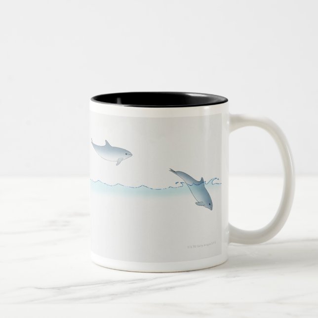 Tasse 2 Couleurs Saut du dauphin (Droit)
