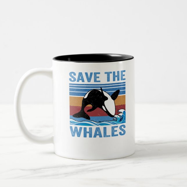 Tasse 2 Couleurs sauver les baleines (Gauche)
