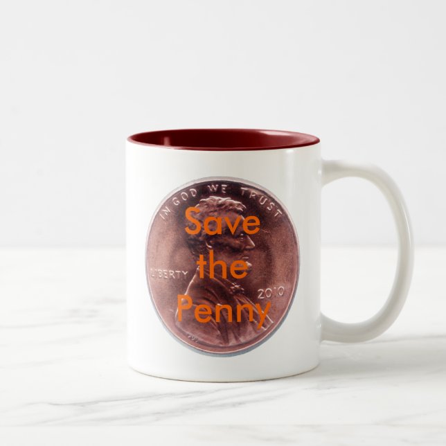 Tasse 2 Couleurs Sauvez le penny (Droit)