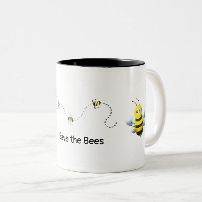 Tasse 2 Couleurs Sauvez les abeilles (Devant droit)
