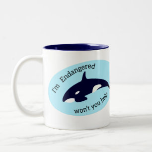 Tasse 2 Couleurs Sauvez les baleines