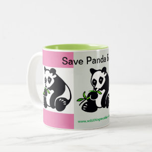 Tasse 2 Couleurs Sauvez les OURS de Panda - Guerrier de la faune -