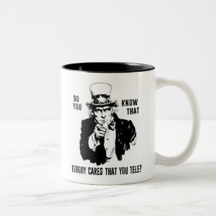 Tasse 2 Couleurs Savez-vous que Personne ne Se Soucies que Vous Tél