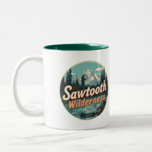 Tasse 2 Couleurs Sawtooth Wilderness Idaho Montagne Randonnée Alpin